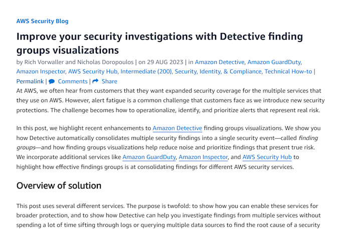 write AWS cloud computing articles, blogs and whitepapers